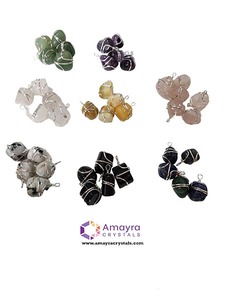 Agate <b>Crystal</b> Amethyst Tumbled Stone Pendant Natural Handmade Pendants <b>Crystal</b> Pendants Wholesale From Amayra <b>Crystals</b> Exports - Product Image 4