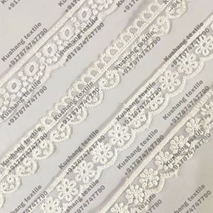 Encaje Químico de Poliéster/Algodón al por Mayor, Ribete Bordado con Cuentas para Prendas, Bolsos y Textiles para el Hogar, Ofertas de Tamaños Personalizados - Product Image 1