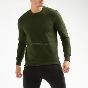 Venta al por mayor de sudaderas de cuello redondo en blanco hombres logotipo personalizado de manga larga cuello redondo sudaderas para la venta - Product Image 1