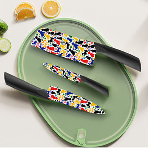 Vente flash Couteau de chef en céramique 6 pièces Manche en plastique de haute qualité Couteau de cuisine pour usage commercial En stock Dropshipping - Product Image 3