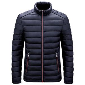 Bomber d'hiver en satin avec logo personnalisé veste chaude grande taille 4XL veste d'hiver hommes couleur unie veste en duvet pour hommes avec manteau 2 - Product Image 2
