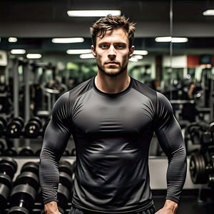 Bodybuilder Quick Drying Compression <b>T</b>-<b>Shirts</b> <b>Men</b> Workout <b>Long</b> <b>Sleeve</b> Athletic Wear Tee Top <b>Mens</b> Compression Tee <b>Shirt</b> - Product Image 4