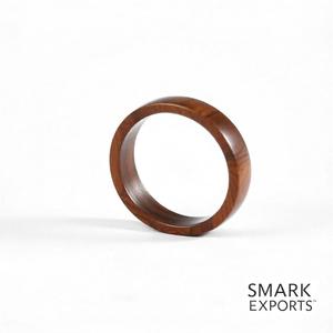 แหวนไม้อะคาเซียทำมือที่มีน้ำหนักเบาเครื่องประดับเรียบง่ายคลาสสิกของขวัญแต่งงานสำหรับคู่รักและโอกาสพิเศษ - Product Image 2