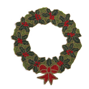 Beautiful Flower Design Wedding Party Table Decoration Mats/<b>Placemats</b> Coaster Function <b>Beaded</b> Material Eco-Friendly Customizable - Product Image 2