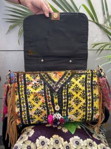 Bolso Banjara hecho a mano, superventas, nuevo diseñador, bordado, bohemio, elegante, bolso con flecos para uso de mujer - Product Image 4