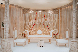 Mandap de Ganesha Tallado en Fibra para Bodas Hindúes, Decorativo, Texas, Reino Unido - Product Image 6