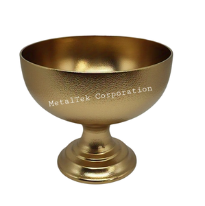 Cuencos redondos de Chocolate de frutas chapados en oro de acero inoxidable pulido de alta calidad, regalo de devolución de boda de lujo, centro de mesa decorativo - Product Image 6