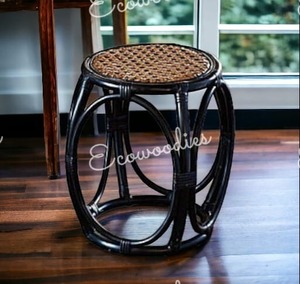 Nouveau Style rotin ottoman petites Tables basses rondes assis ottoman rotin ottoman salon meubles os incrustation Console - Product Image 3