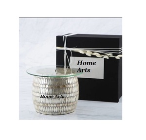 Mother of Pearl Cake Stand With Glass <b>Top</b> Exclusive Quality Round Shape Cake Server Ffor <b>Birthday</b> Party Decorations Use - Product Image 1