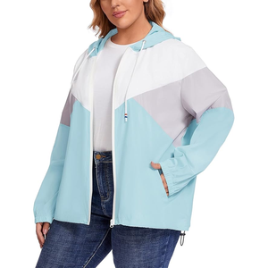 Rain Coat Reflective with Hooded <b>Denim</b> <b>Jacket</b> Womens Rain <b>Jackets</b> Waterproof Windbreaker <b>Jackets</b> Lightweight Portable - Product Image 2