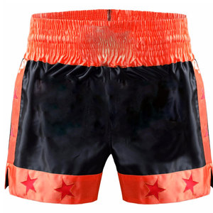 กางเกงขาสั้นฝึกซ้อมกีฬามวยไทยขาสั้น100% ผ้าโพลีเอสเตอร์สีทึบ - Product Image 5