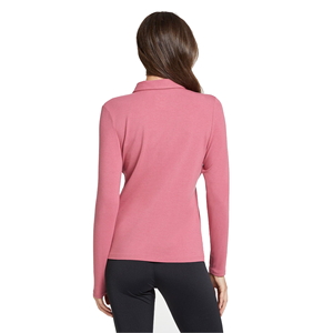 Vente en gros de polos à logo personnalisé polos décontractés pour femme à manches longues, confortables, respirants, coupe régulière - Product Image 2