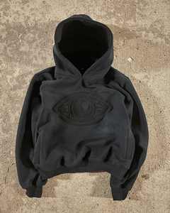 Jersey con etiqueta de fabricante personalizado para hombre, ropa de calle, algodón, peso pesado, chenilla, bordado, Vintage, lavado, cuadrado, recortado, Sudadera con capucha - Product Image 1