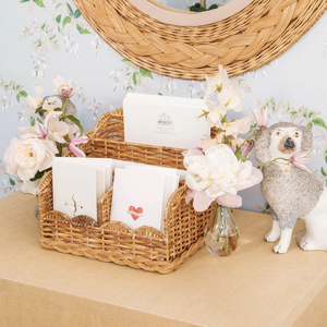 Organizador de escritorio de ratán tejido a mano ecológico, caja de almacenamiento de mimbre hecha a mano, cesta de varios compartimentos para decoración de hogar y oficina - Product Image 5