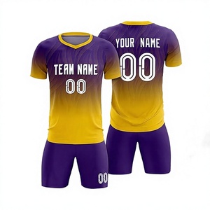 New High Quality Customized Unisex Soccer Jersey 100% Polyester Winter Plaid Pattern Football Uniform Set - Product Image 1