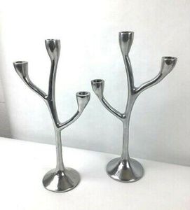 Stylish <b>Silver</b> Taper Candle Holder - Product Image 3
