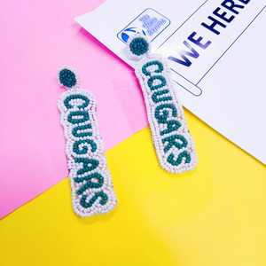 ต่างหูลูกปัดทำด้วยมือแบบคู่กับคูการ์เครื่องประดับลูกปัดที่มีสไตล์เครื่องประดับที่ทันสมัยน้ำหนักเบาเครื่องประดับสำหรับผู้หญิงของขวัญ - Product Image 6