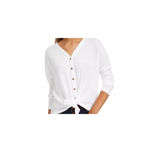 Top da Donna Ultra Flirt in Maglia a Costine con Stampa Floreale Tie-Dye, Traspirante, Bianco, Taglia Media - Product Image 2