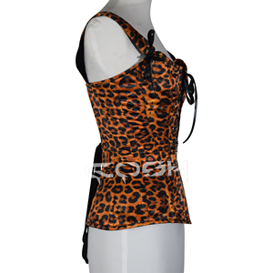 Top Corset con Estampado de Leopardo, Cierre Frontal y Detalle de Cordones - Product Image 1
