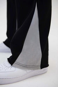 Nouveau pantalon de survêtement évasé droit respirant en coton à coupe ample décontracté d'automne à logo de marque personnalisé en vente - Product Image 5