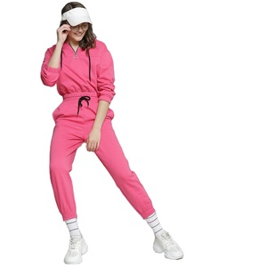 Sudadera con capucha de dos piezas con logotipo personalizado para mujer, conjunto de chándal con patrón sólido y pantalones cortos para invierno - Product Image 5