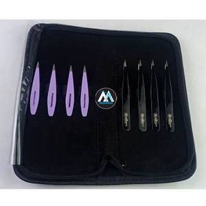 Ensemble de ciseaux professionnels pour couper les cheveux, noir et or, ciseaux de barbier + ciseaux à effiler, acier inoxydable - Product Image 2