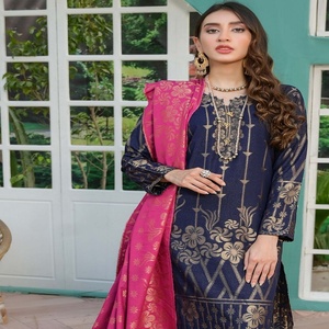 Trajes de mujer informales JACQUARD BROSHIA de 3 piezas hermosos y elegantes colección ANABIYA Bin Hameed vestido pakistaní tela India - Product Image 3