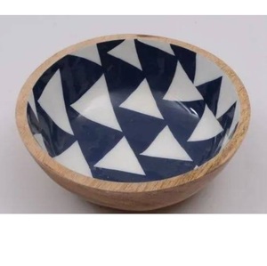 Bol de vaisselle, accessoires de restauration, articles de table ménagers, saladier, dernier design imprimé en émail, bol en bois - Product Image 2