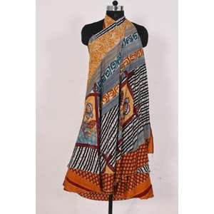 Indian Handmade Luxury Vintage Pure Silk <b>Maxi</b> <b>Skirt</b> Women's Casual Summer Beach Wear <b>Boho</b> Style Natural Waistline Handmade Long - Product Image 4