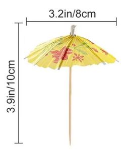 Étiquettes de décoration de cocktail de dessert <span class=keywords><strong>sucré</strong></span> pour les fêtes bâton de parapluie avec étiquettes de fruits jetables écologiques en bambou - Product Image 4