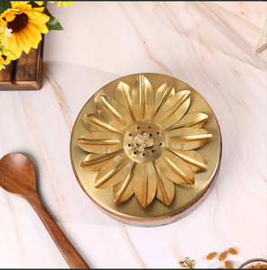 Cazuela Roti de caoba hecha a mano de primera calidad, olla caliente de cocina de lujo con tapa de Dabba, vajilla elegante para servir Roti Server - Product Image 3