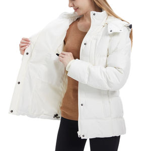 High Quality Custom Long <b>Winter</b> Women Bomber Jacket Outdoor <b>Lady</b> Long <b>Coat</b> Fur <b>Hooded</b> Long Down Jacket For Women - Product Image 4