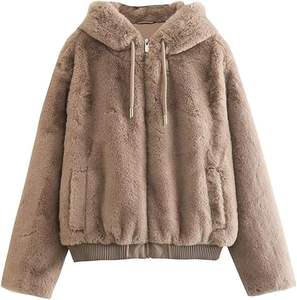 Veste d'hiver en faux cuir pour homme Doublure polaire Noir Marron Poche Poitrine Manteau - Product Image 1