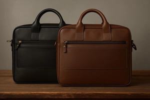 Maletín y Bolso Mensajero de Cuero Genuino Hecho a Mano para Portátil, Ligero y Unisex, para MacBook, para Uso Profesional - Product Image 5