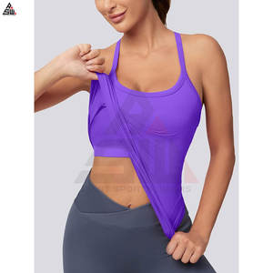 Logo personnalisé avant femmes automne/hiver décontracté sport entraînement débardeur col rond léger respirant - Product Image 4