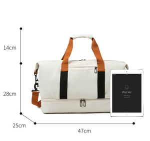 Custom Large Capacity Portable Travel Duffel <b>Bag</b> Multi-Functional Leather Dry Wet Separation Fitness <b>Sports</b> Gym <b>Bag</b> <b>Men</b> Outdoor - Product Image 5