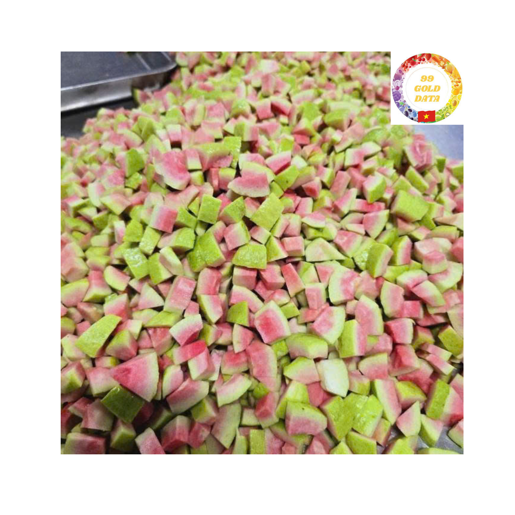 High Quality Frozen Pink Guava Chunks from Vietnam Made from Fresh Tropical Fruit with No Preservatives or Additives