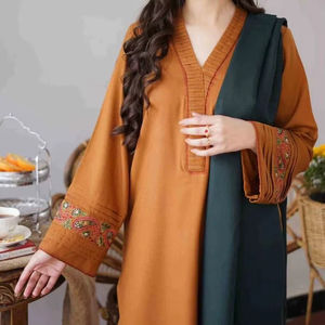 Salwar Kameez de 3 Piezas para Fiesta de Invierno, Superventas, de Lujo, Alta Calidad, Étnico Indio Pakistaní, 100% Lino Puro, Ligero y de Secado Rápido - Product Image 1