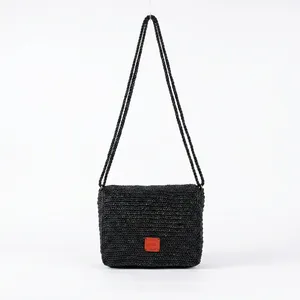 Sac enveloppe au crochet à motif géométrique, style bohème, bandoulière unique, fermeture à bouton, pour toutes les saisons, usage quotidien - Product Image 2