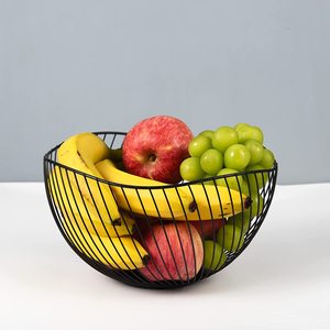 Home Decor Black Color <b>Metal</b> Fruits <b>Basket</b> Table Decor Home and Kitchen Decor Food Storage <b>Basket</b> New Freshly Design - Product Image 2