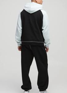 Ensemble de survêtement de course à pied pour homme, décontracté, athlétique, 2 tons, séchage rapide, anti-exposition, sweat-shirt et pantalon de jogging, manches contrastées, polaire technique, 2 pièces - Product Image 6
