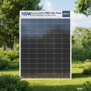 Panel Solar Monocristalino PERC de 100W con Lámina Trasera Blanca y Cubierta de Vidrio - Product Image 3
