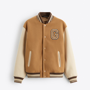 Chaqueta Varsity de Invierno de Alta Calidad, Ecológica, con Apliques Bordados Personalizados, Mangas de Algodón, Secado Rápido y Transpirable para Hombre - Product Image 1