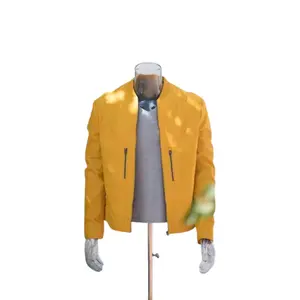 Sunburst Yellow Men's Real Leather Jacket Unparalleled Style and Quality eye-catching outerwear Leather jackets.