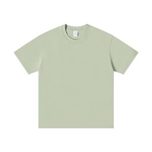 Venta al por mayor de camisetas lisas de gran tamaño para hombres de algodón, ropa de calle de peso pesado, Camisetas básicas minimalistas de color sólido - Product Image 3