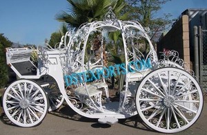 Diseño de cuento de hadas, carruaje de Cenicienta blanca, carruaje de calabaza de Cenicienta para Princesa, carruaje de Cenicienta para boda - Product Image 4