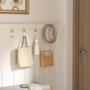 Gancho para abrigos montado en la pared de acero inoxidable antiguo, colgador de pared de Metal para organización de armario para colgar toalla, sombrero, ropa para llaves - Product Image 1