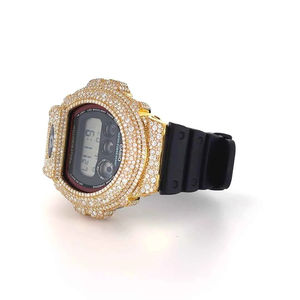 Reloj de Diamantes Moissanite Completamente Engastado, Correa de Aleación, Cuarzo, Diseño Personalizado, Estilo Hip Hop, Regalo de Moda para Él, Estilo Urbano - Product Image 3