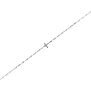 Rose Gold Rhodium-Plated 925 Sterling Silver White <b>Cubic</b> <b>Zirconia</b> Hypoallergenic <b>Bracelet</b> Microsetting Elegant Bangles 17cm for - Product Image 1