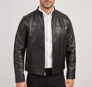 Chaqueta de Cuero Vacuno para Hombre al por Mayor, Chaqueta de Cuero Genuino Hecha a Medida, Estilo Urbano, Impermeable, de Alta Gama - Product Image 1